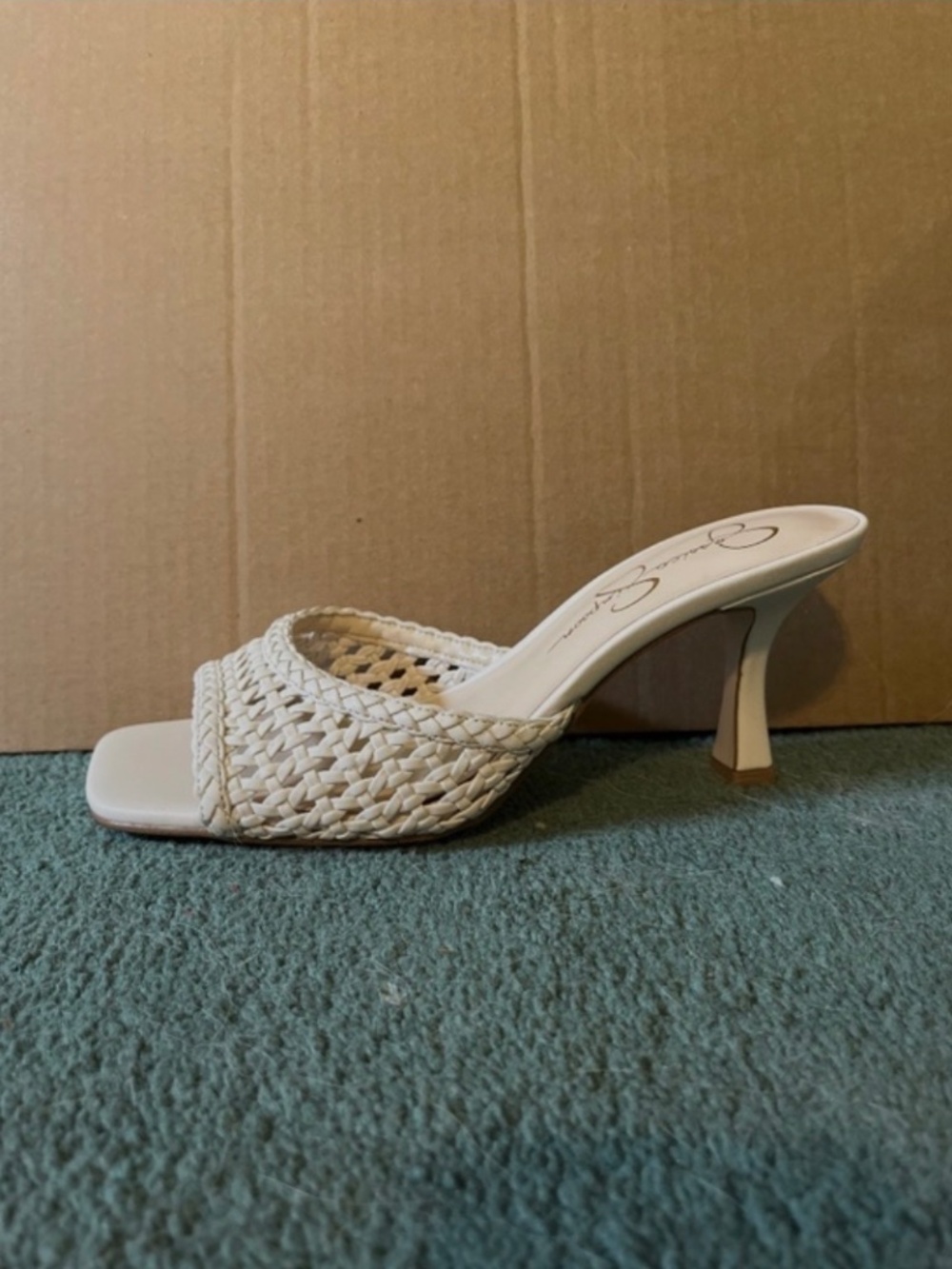 Jessica Simpson cream heels